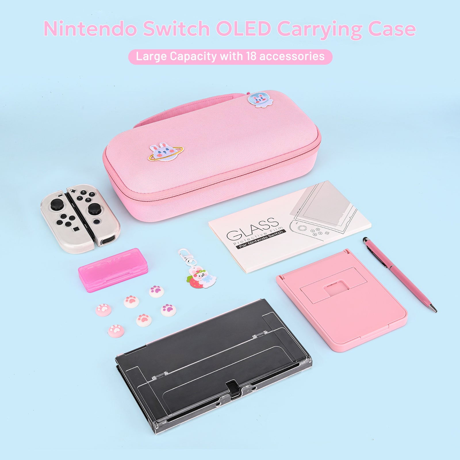 innoAura Carrying Case for Nintendo Switch OLED Gift Choice for Gamer