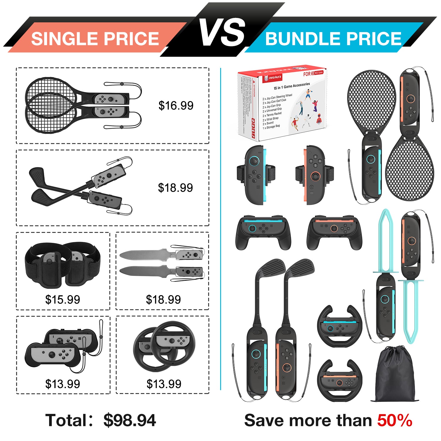 Switch 2 Sports Accessories Bundle