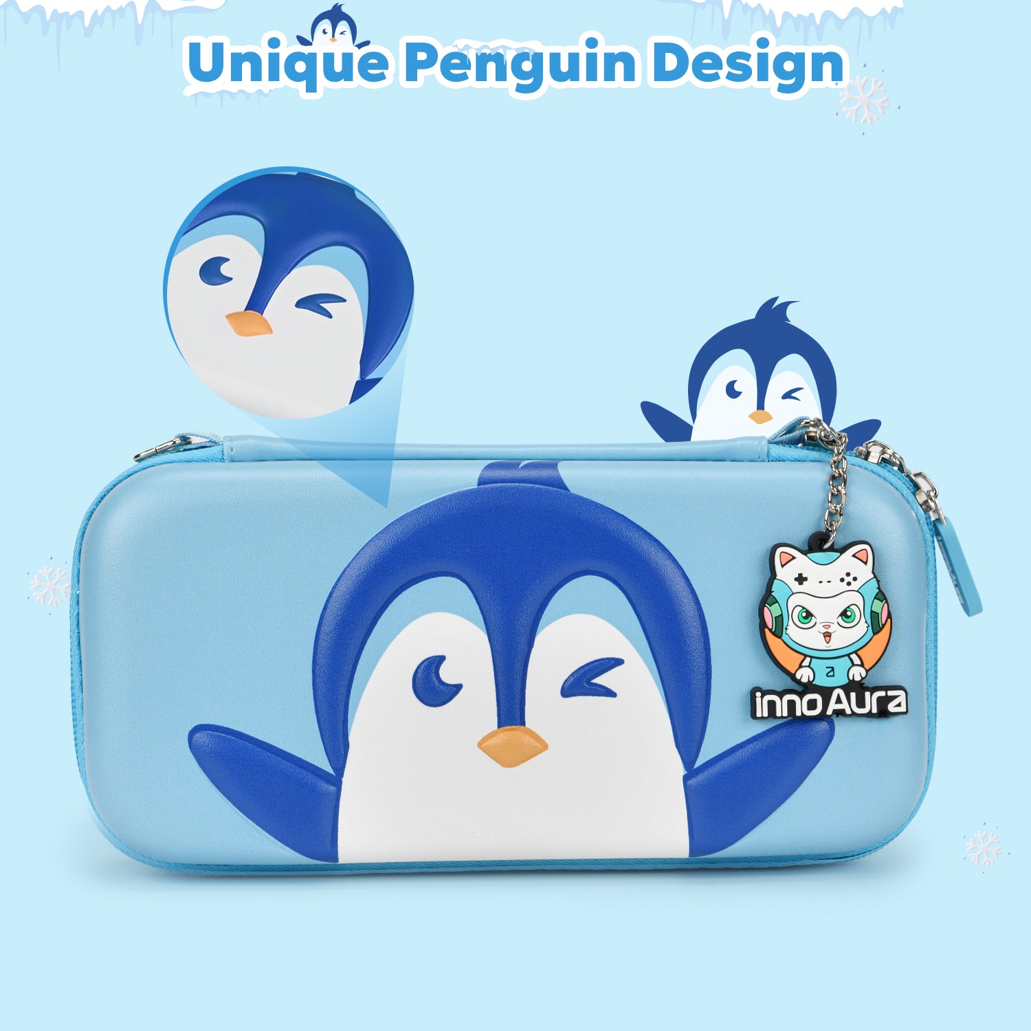 innoAura Penguin Cute Case for Switch Lite, Switch Lite Protective Case