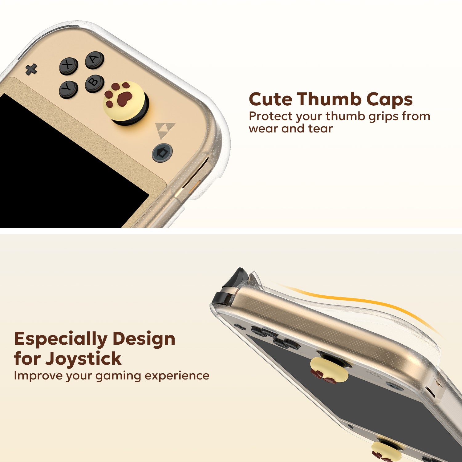 innoAura Switch Lite Case, 14 in 1 Switch Lite Accessories Bundle  (Brown Cookie)