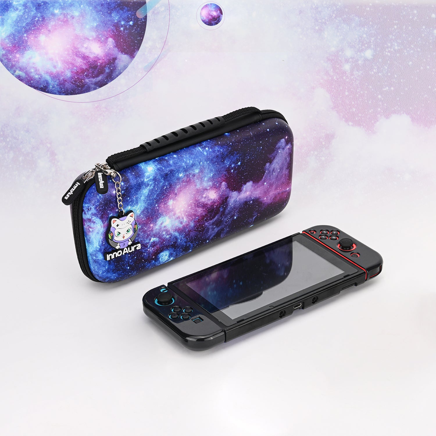 innoAura Galaxy Switch Carrying Case, Switch Case for NS Switch