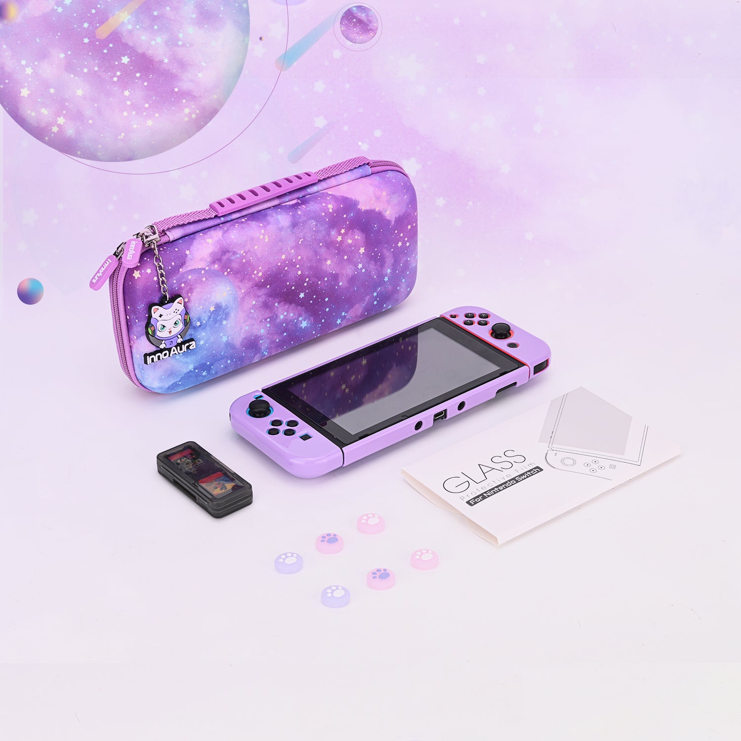 innoAura Galaxy Switch Carrying Case, Switch Case for NS Switch