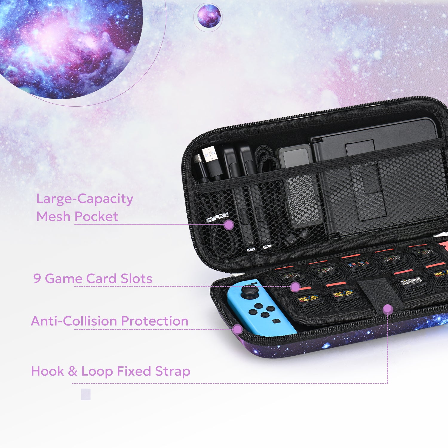 innoAura Switch Case for NS Switch, Switch Carrying Case