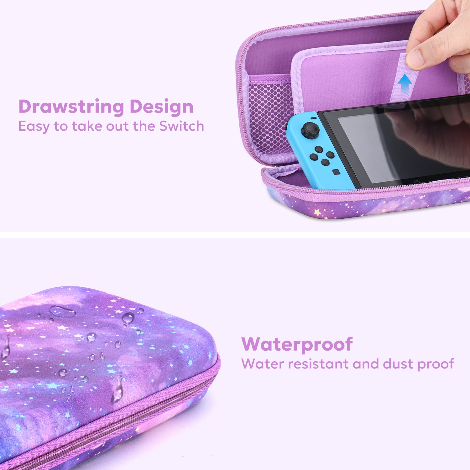 innoAura Galaxy Switch Carrying Case, Switch Case for NS Switch