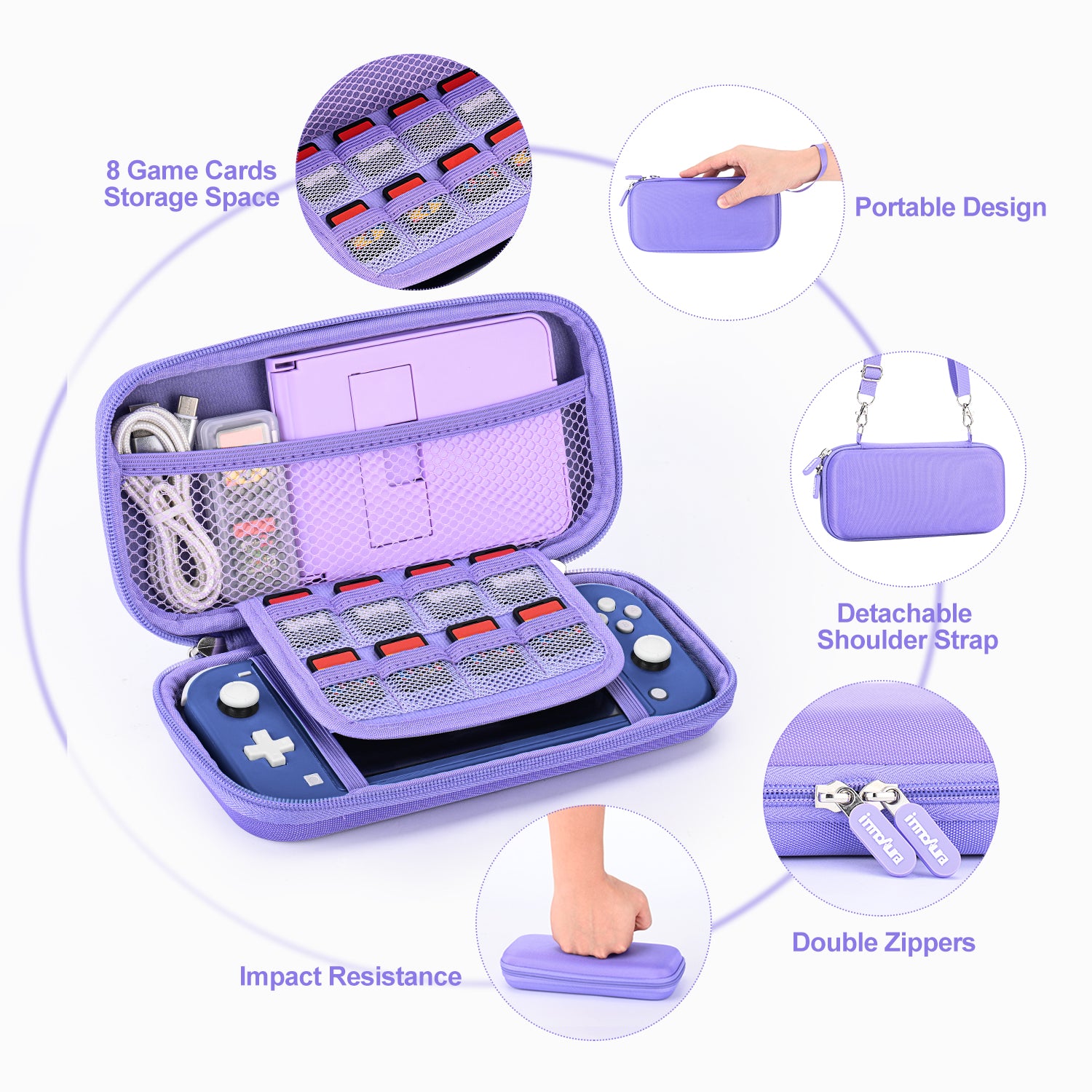 innoAura Nintendo Switch Lite Case, Carrying Case for Switchlite