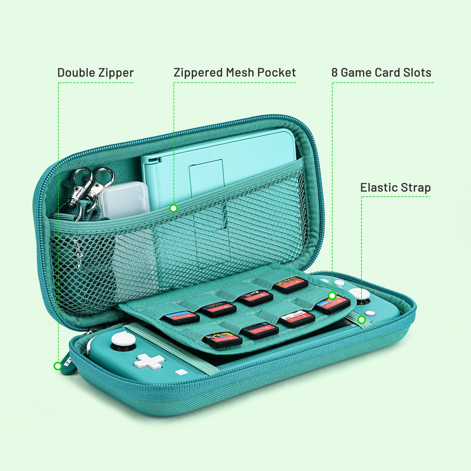 innoAura Nintendo Switch Lite Carrying Case, Lite Thumb Grips