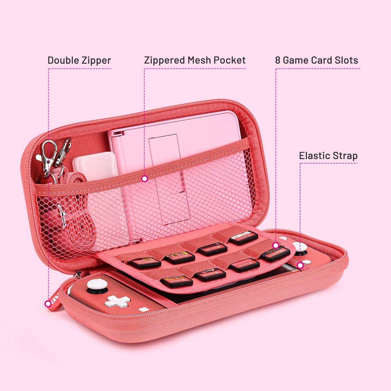 innoAura Hard Lite Case, Nintendo Switch Lite Carrying Case