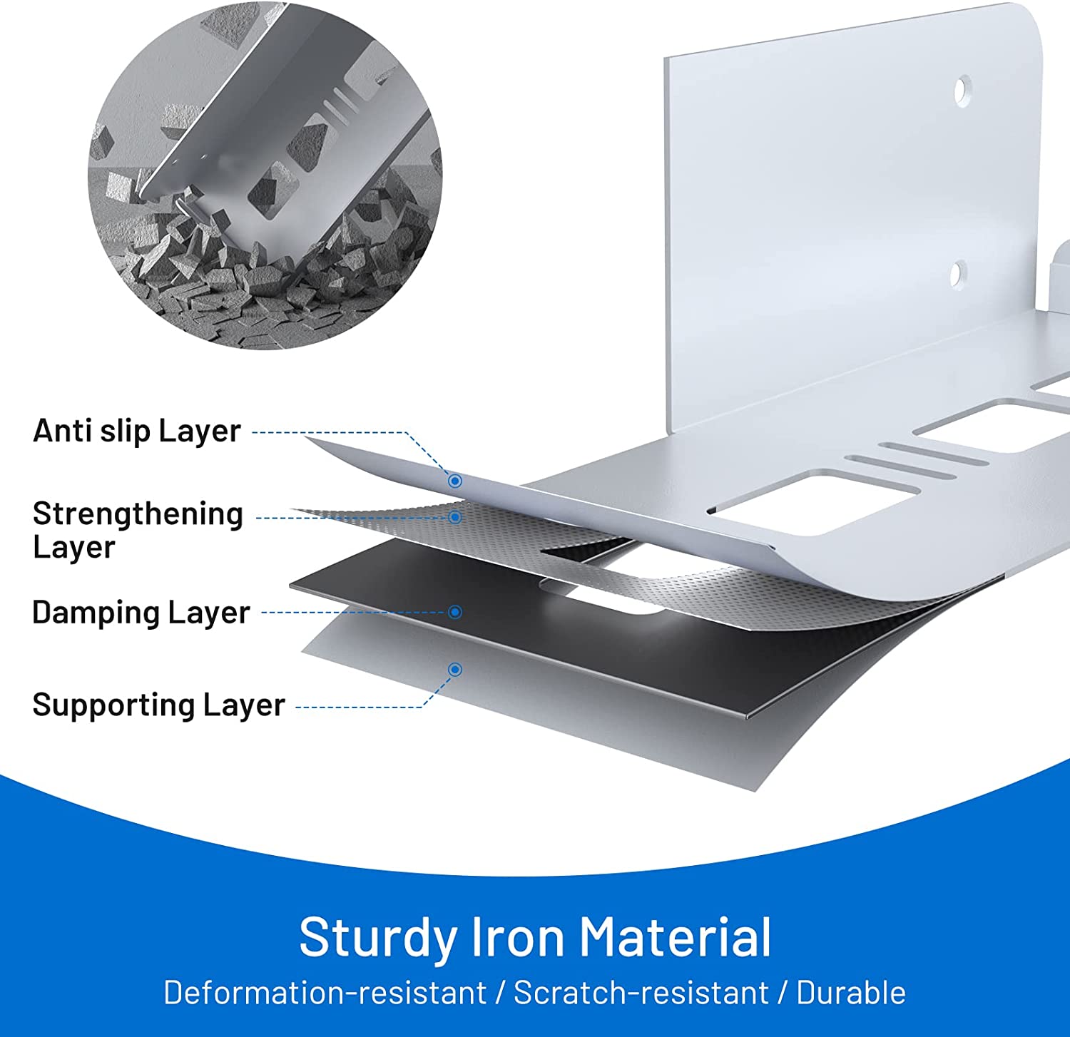 InnoAura Iron PlayStation5 PS5 Wall Mount for Disc & Digital Edition