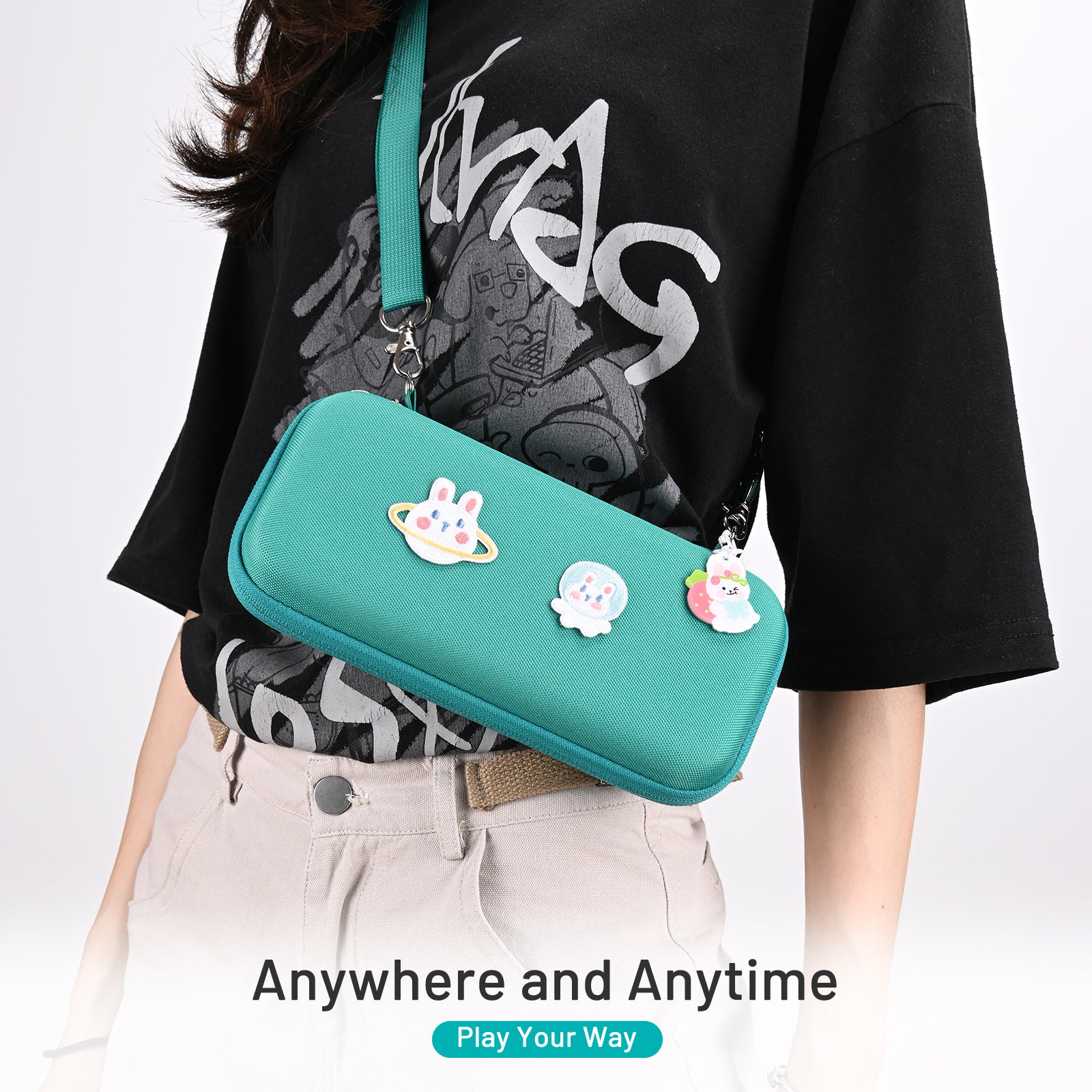 innoAura Nintendo Switch Lite Carrying Case, Lite Thumb Grips