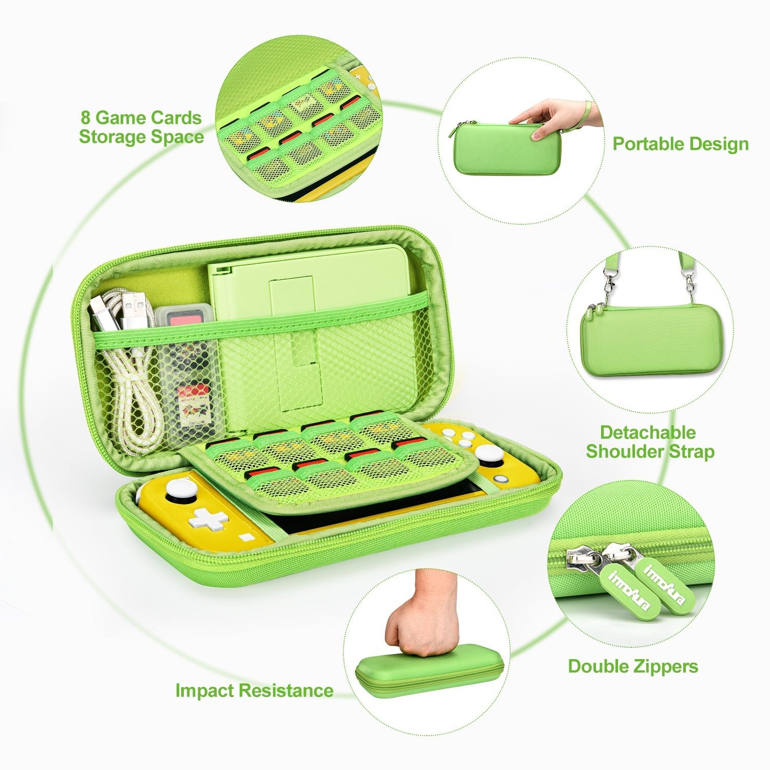 innoAura Switch Lite Bundle, Protective Case for Switch Lite