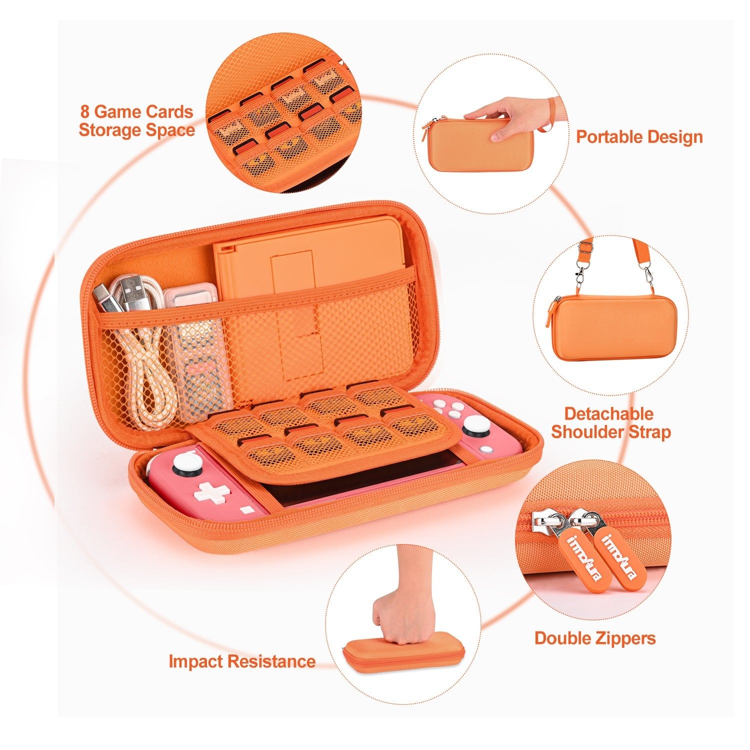 innoAura Switch Lite Carrying Case, Protective Case for Switch Lite