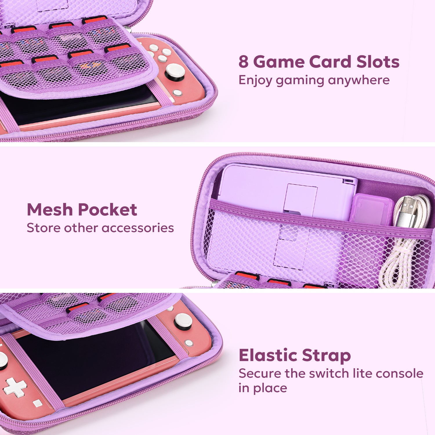 innoAura Hot Seller Nintendo Switch Lite Carrying Case, Accessories Kit for Switch Lite