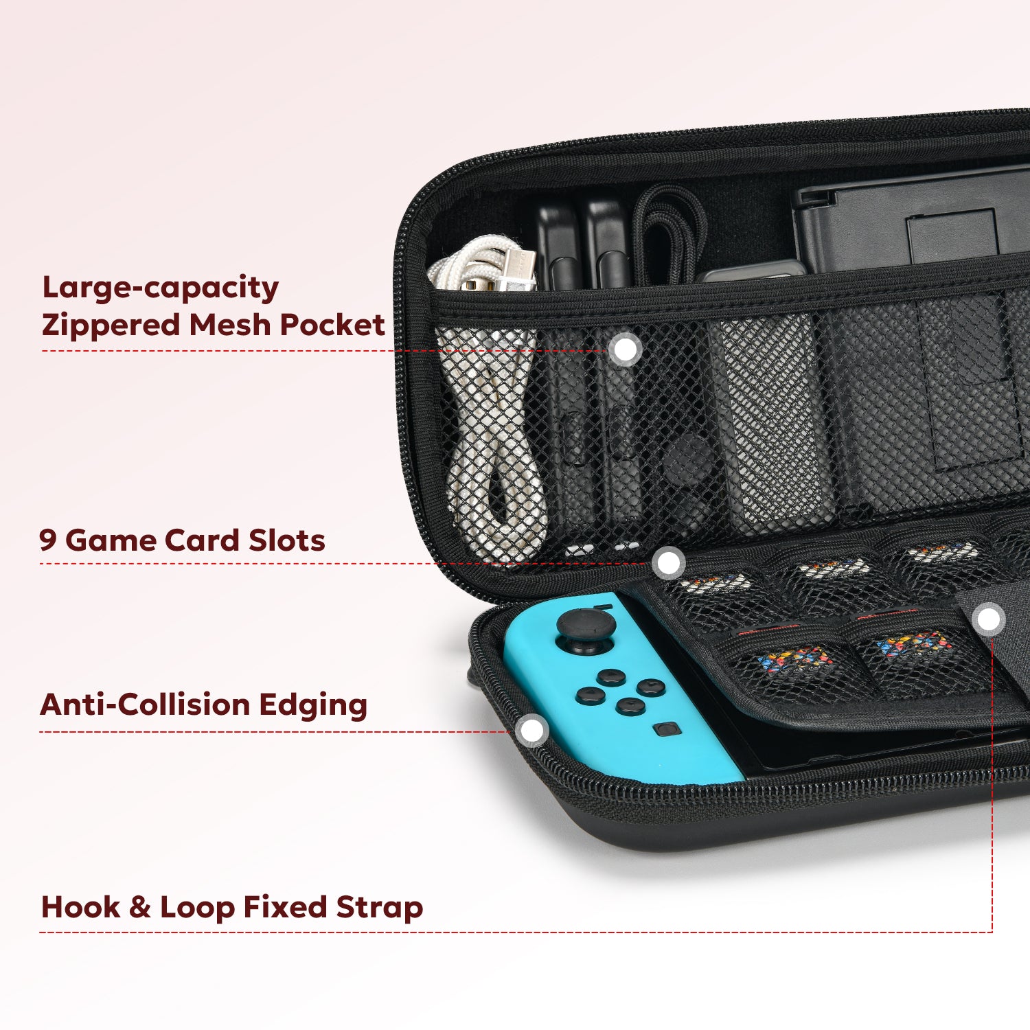 innoAura Nintendo Switch Travel Case, Carrying Case for Nintendo Switch