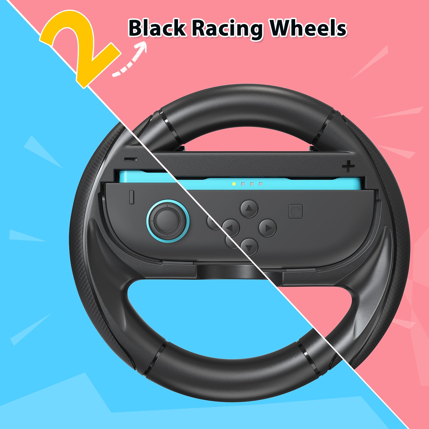 innoAura Steering Wheels for Switch 2 (2025, 2x Black)