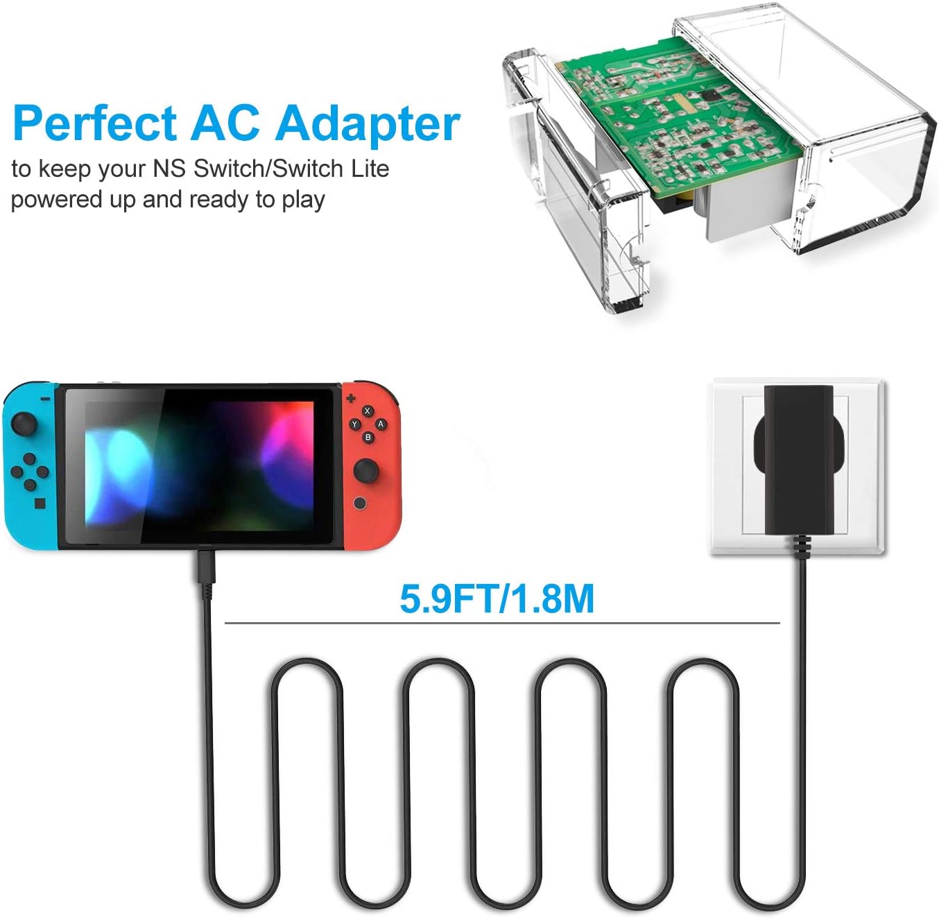 innoAura Switch Charger for NS Switch/Switch OLED/Switch Lite (European standard)