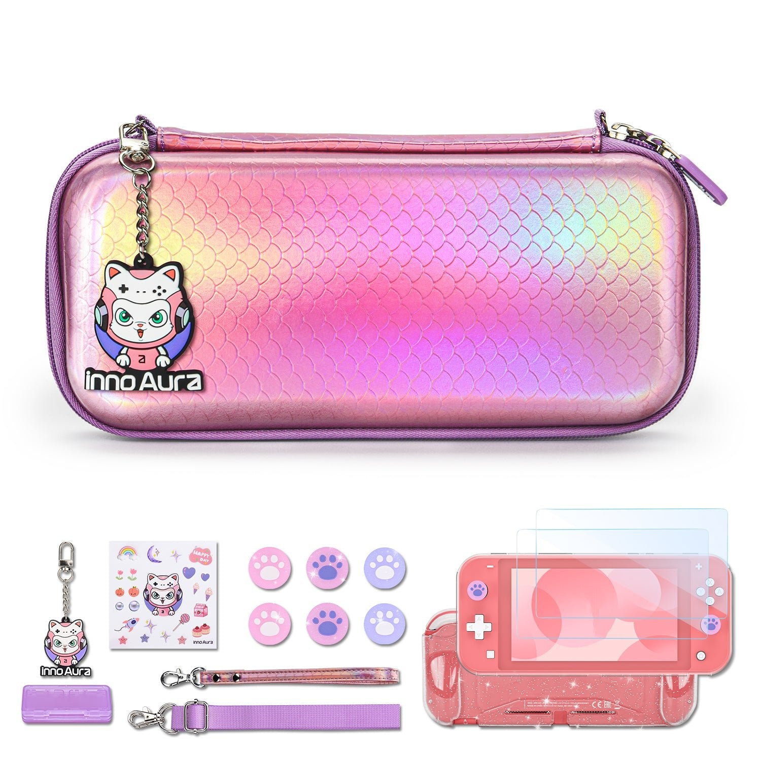 innoAura Nintendo Switch Lite Case, Mermaid Case for NS Switch