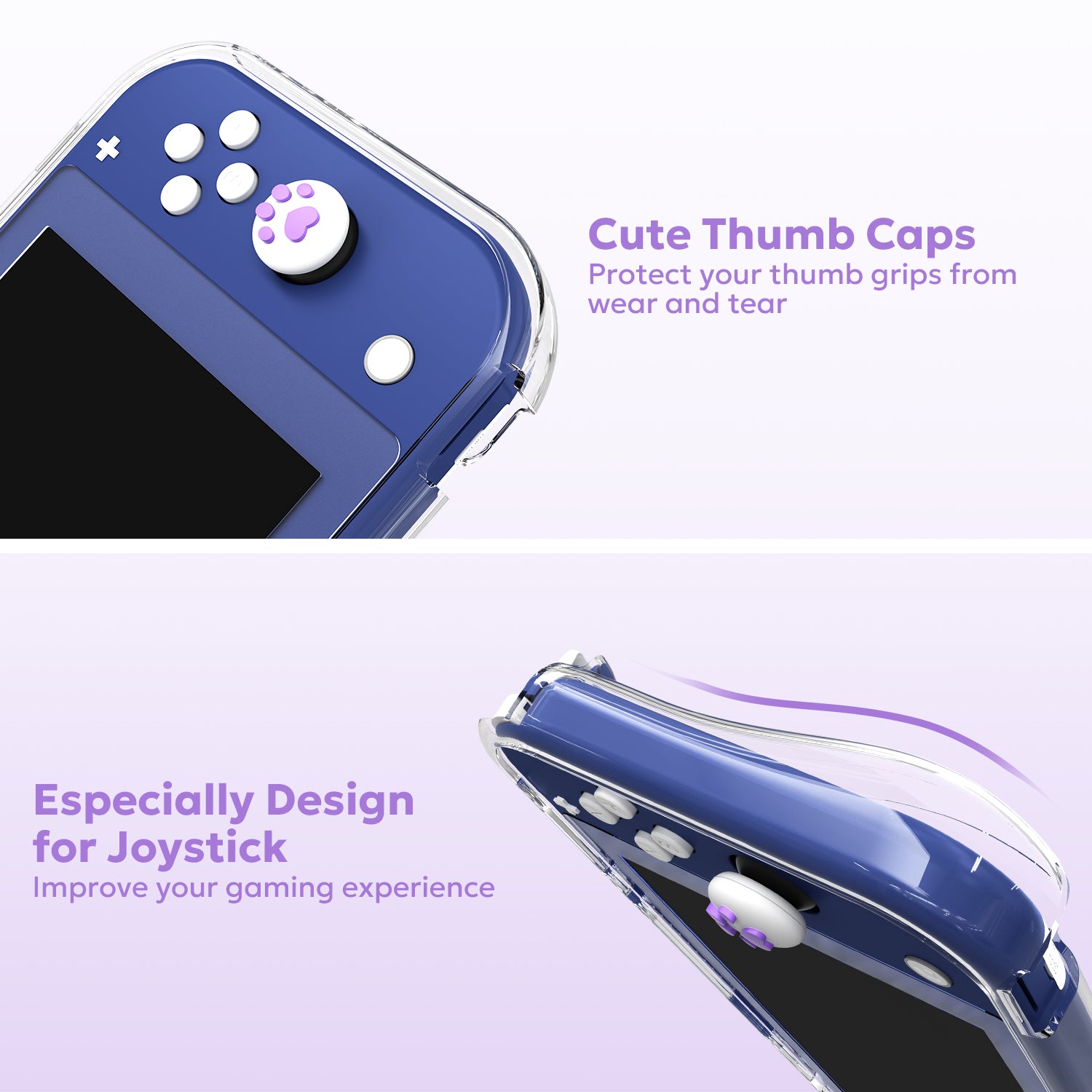 innoAura Switch Lite Case, 14 in 1 Switch Lite Accessories Bundle  (Purple Cat)