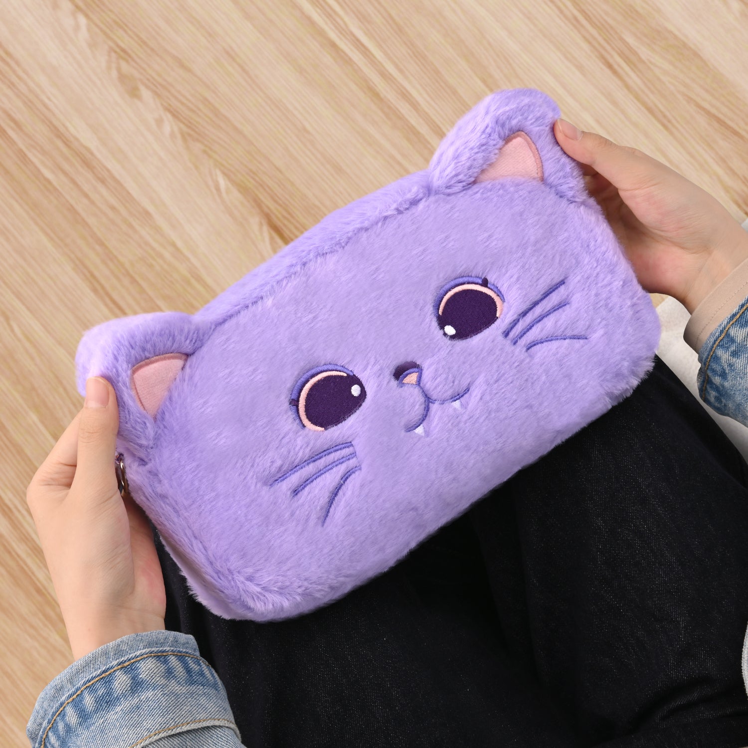 Switch Case for NS Switch, innoAura 11 in 1 Switch Accessories Bundles (Purple Cat)