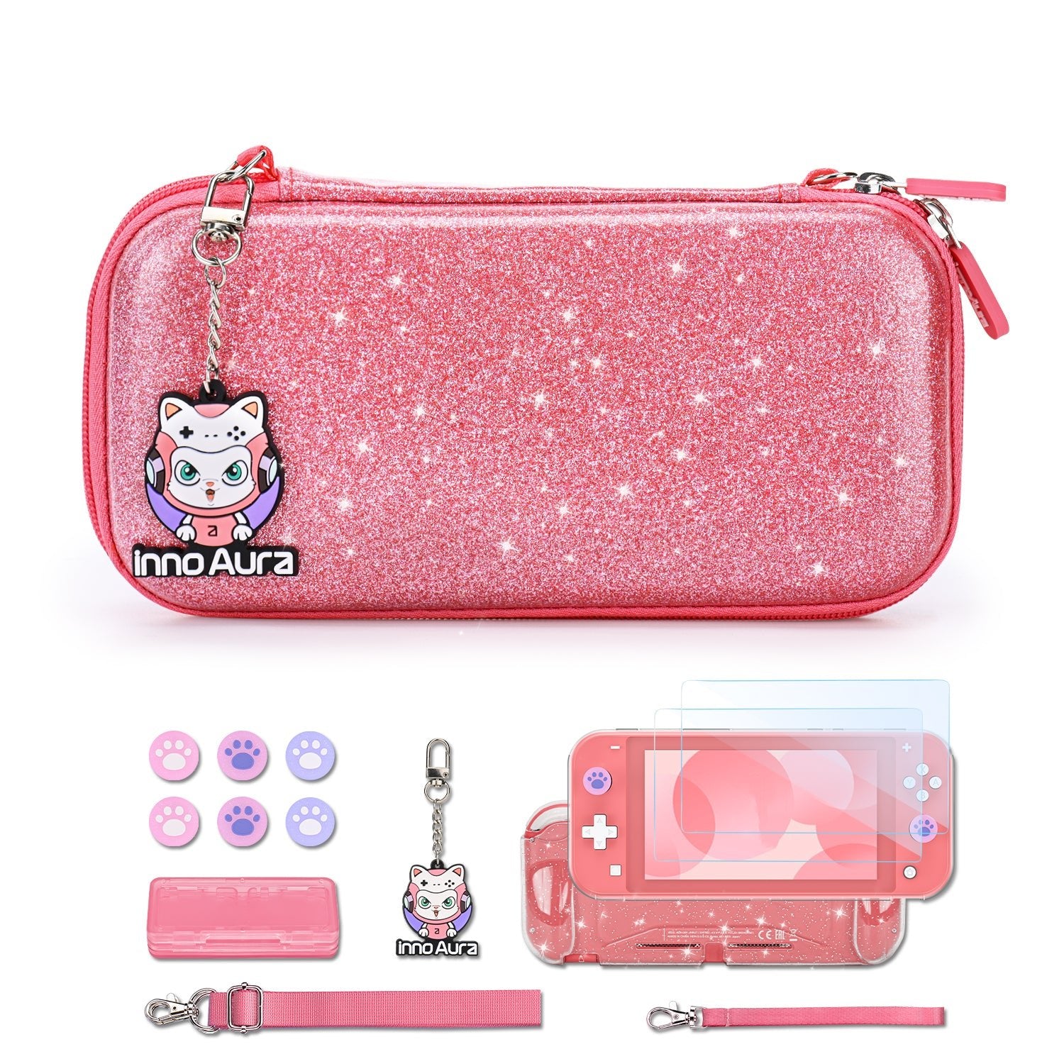 innoAura Switch Lite Travel Case, Cute Carrying Case for Nintendo Swit