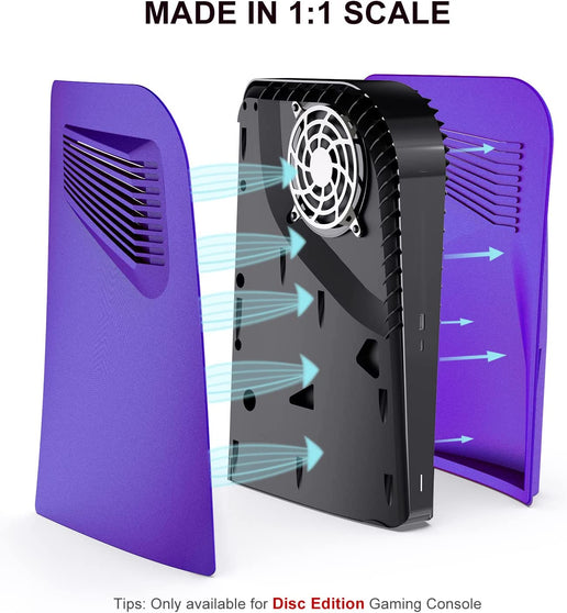 innoAura Best PS5 Plates Cover for PlayStation 5 Dics Console with Fan-Shaped Cooling System
