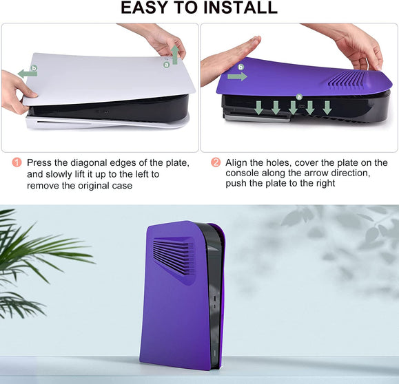 innoAura Best PS5 Plates Cover for PlayStation 5 Dics Console with Fan-Shaped Cooling System