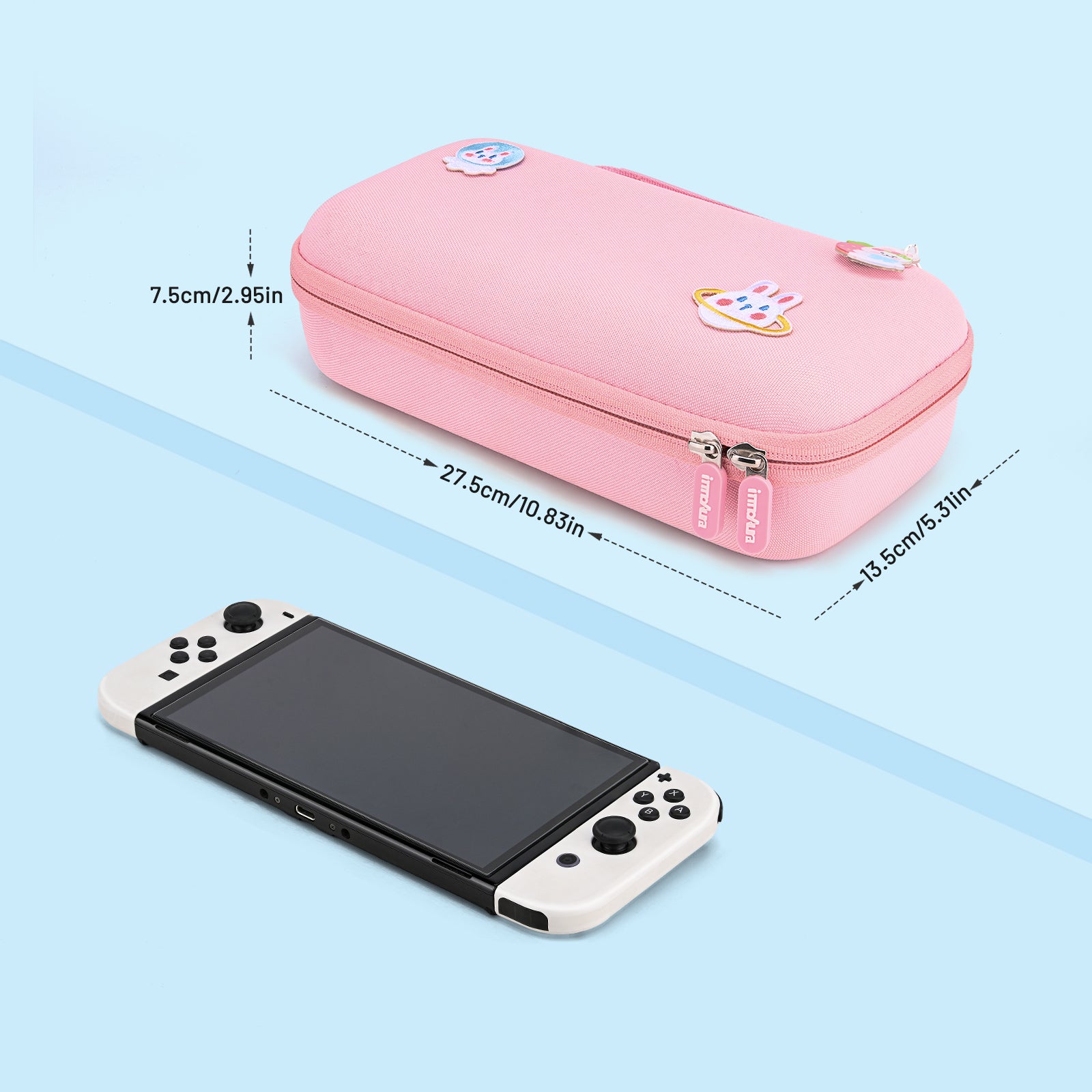innoAura Carrying Case for Nintendo Switch OLED with 18 Accessories Gift Choice for Gamer