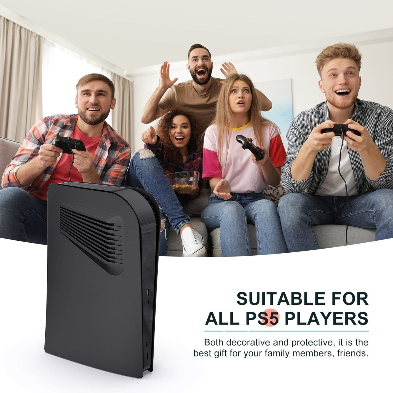 innoAura Best PS5 Accessories Plates Cover for PlayStation 5 Dics Console with Cooling Vents