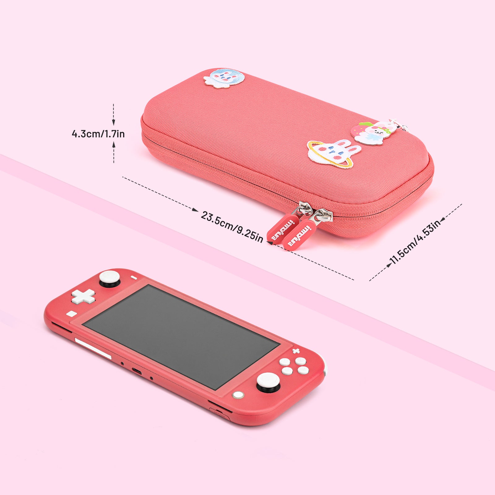 innoAura Hard Lite Case with 17 Accessories Nintendo Siwtch Lite Carrying Case Cute Kawaii Gifts for Kids