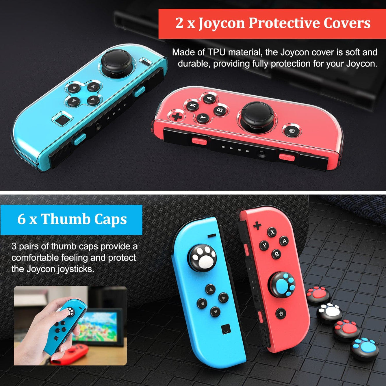 innoAura Hard Carrying Case for Switch with 20 Accessories