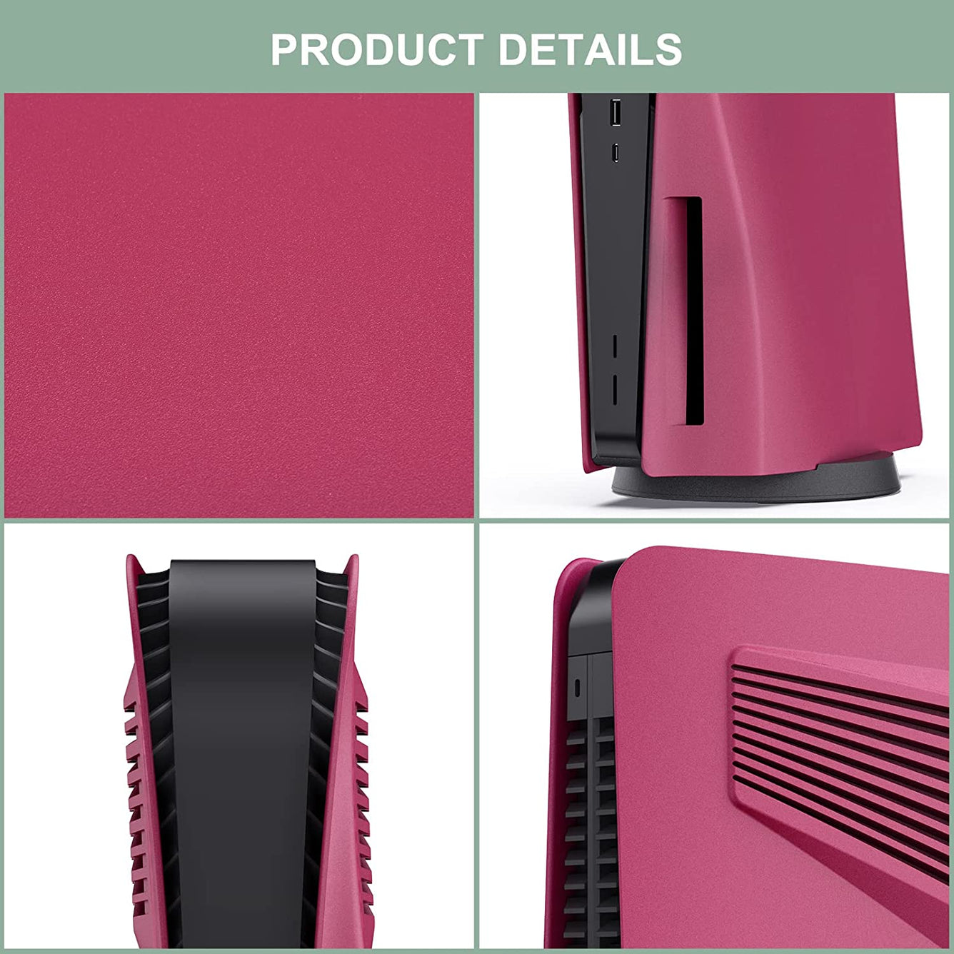 innoAura Popular PS5 Cover Plates for PlayStation 5 Dics Console Frosted with Cooling Vents