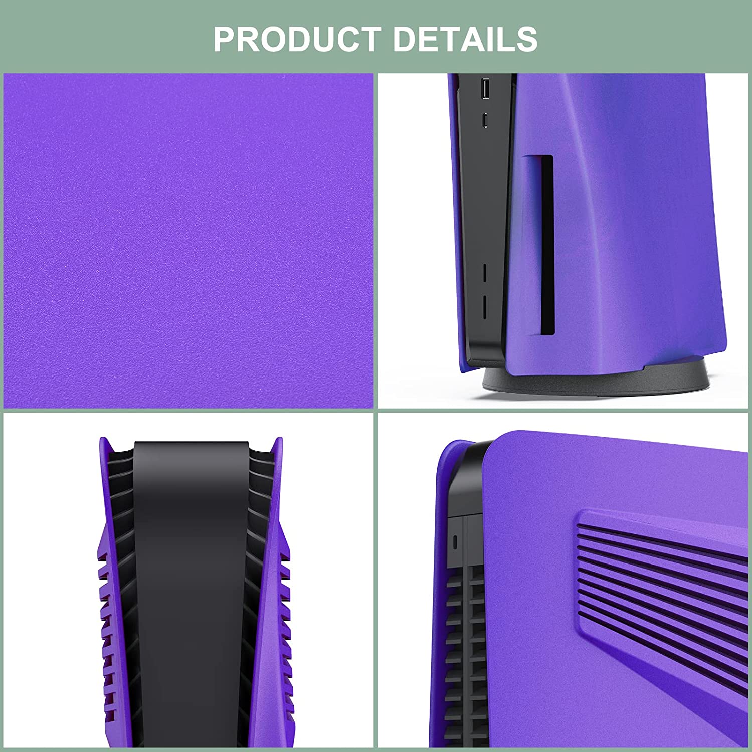 innoAura Best PS5 Plates Cover for PlayStation 5 Dics Console with Fan-Shaped Cooling System