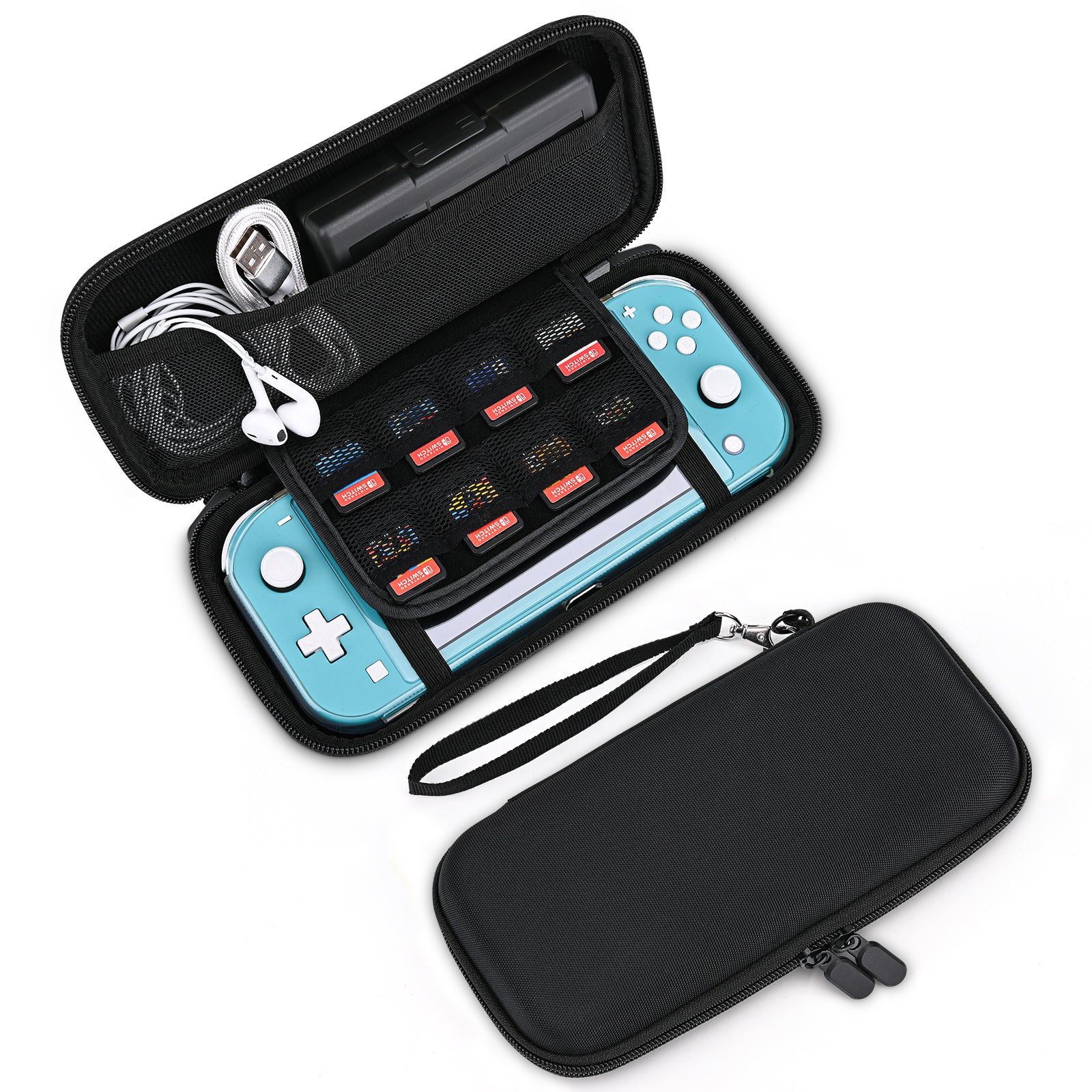 innoAura Hard Carrying Case for Switch Lite with 10 Accessories