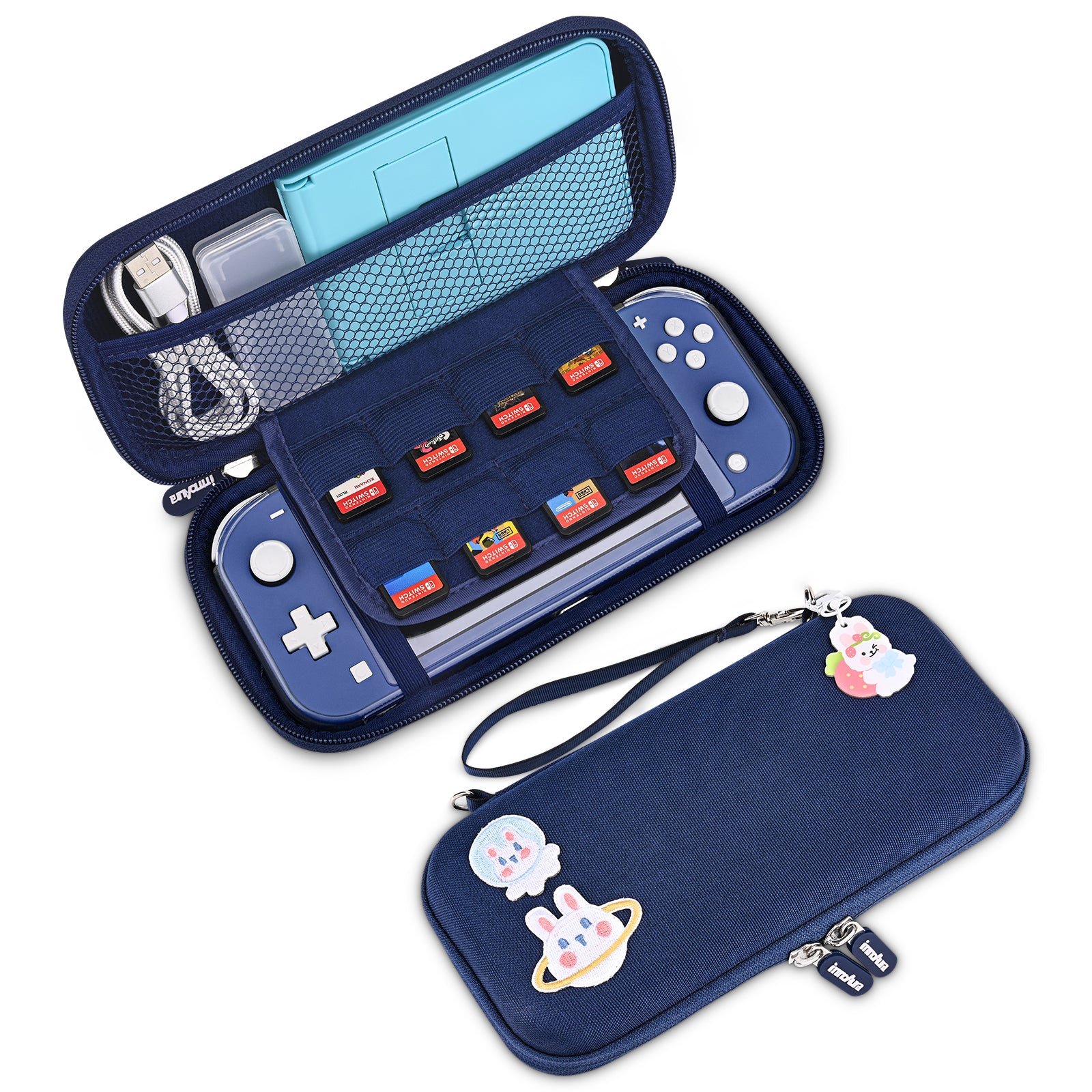 innoAura Nintendo Siwtch Lite Carrying Case with 17 Accessories, Lite Thumb Grips
